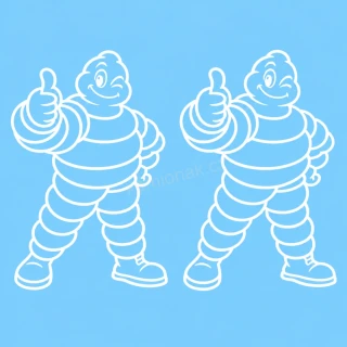 Samolepka 2x MICHELIN - bílý