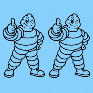 Samolepka 2x MICHELIN - černý