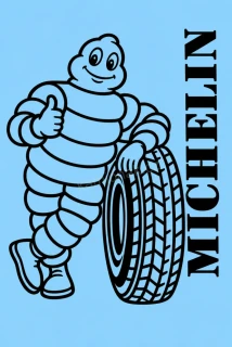 Samolepka MICHELIN + PNEU - černá