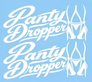 Samolepka PANTY DROPPER - bílá